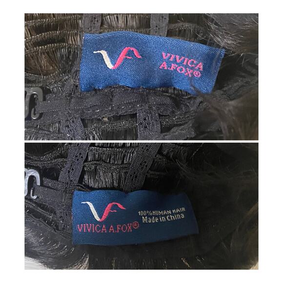 Vivica Fox HH-Carita Pure Stretch Cap Human Hair Wig 1B Off Black NWT  - A866W - Picture 4 of 15